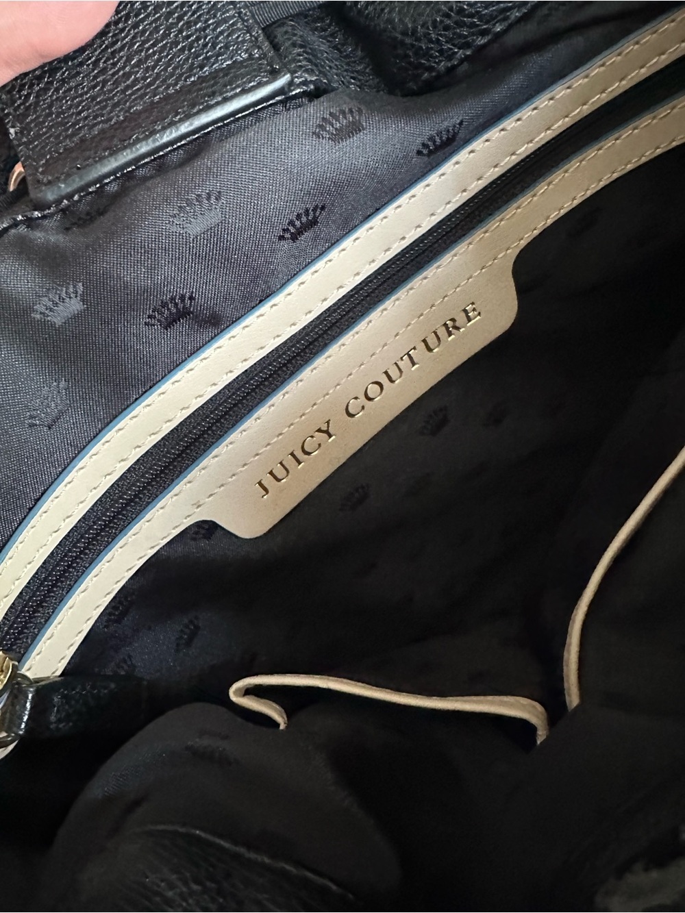 Juicy Couture Black Nylon Malibu Daydreamer Bag - Y2K Tote Purse - Picture 7 of 16